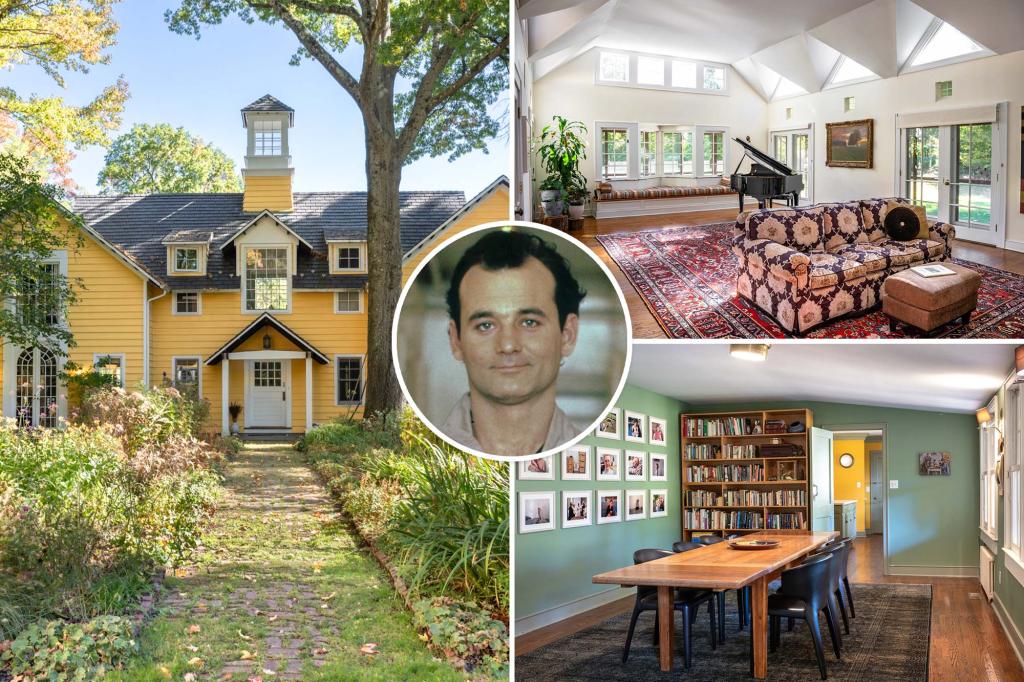 Bill Murray's former home in a secret celebrity enclave near NYC lists for $3.69 million